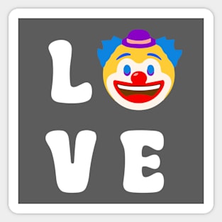 Love Clown White Sticker